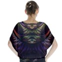 Fractal Colorful Pattern Fantasy Batwing Chiffon Blouse View2