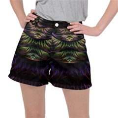 Fractal Colorful Pattern Fantasy Stretch Ripstop Shorts by Wegoenart