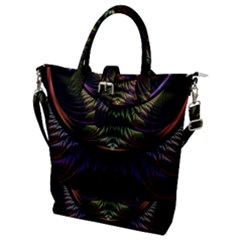 Fractal Colorful Pattern Fantasy Buckle Top Tote Bag by Wegoenart