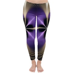 Fractal Glow Flowing Fantasy Classic Winter Leggings by Wegoenart