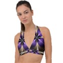 Fractal Glow Flowing Fantasy Halter Plunge Bikini Top View1