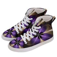 Fractal Glow Flowing Fantasy Women s Hi-top Skate Sneakers by Wegoenart