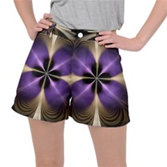 Fractal Glow Flowing Fantasy Stretch Ripstop Shorts by Wegoenart