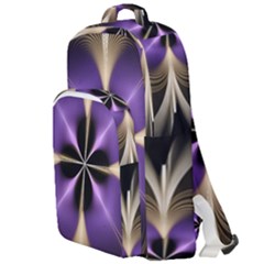 Fractal Glow Flowing Fantasy Double Compartment Backpack by Wegoenart