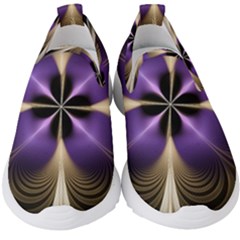 Fractal Glow Flowing Fantasy Kids  Slip On Sneakers by Wegoenart