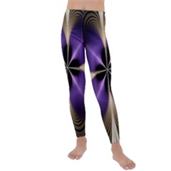 Fractal Glow Flowing Fantasy Kids  Lightweight Velour Leggings