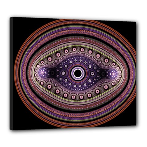 Fractal Pink Eye Fantasy Pattern Canvas 24  X 20  (stretched) by Wegoenart