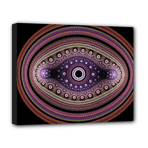 Fractal Pink Eye Fantasy Pattern Deluxe Canvas 20  X 16  (stretched) by Wegoenart