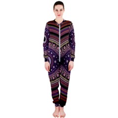 Fractal Pink Eye Fantasy Pattern Onepiece Jumpsuit (ladies)  by Wegoenart