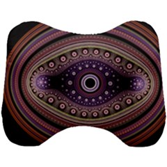 Fractal Pink Eye Fantasy Pattern Head Support Cushion by Wegoenart