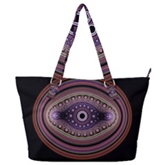 Fractal Pink Eye Fantasy Pattern Full Print Shoulder Bag