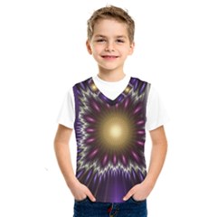 Fractal Rays Geometry Space Glow Kids  Sportswear by Wegoenart