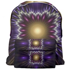 Fractal Rays Geometry Space Glow Giant Full Print Backpack by Wegoenart