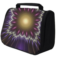 Fractal Rays Geometry Space Glow Full Print Travel Pouch (big) by Wegoenart