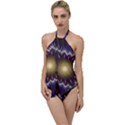 Fractal Rays Geometry Space Glow Go with the Flow One Piece Swimsuit View1