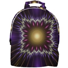 Fractal Rays Geometry Space Glow Mini Full Print Backpack by Wegoenart