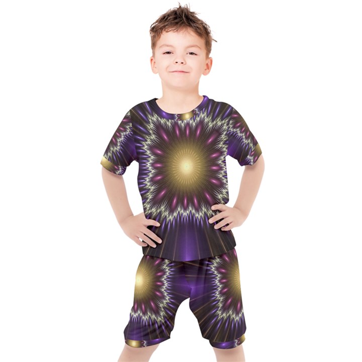 Fractal Rays Geometry Space Glow Kid s Set