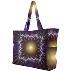 Fractal Rays Geometry Space Glow Simple Shoulder Bag