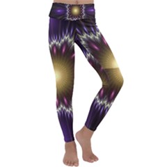 Fractal Rays Geometry Space Glow Kids  Lightweight Velour Classic Yoga Leggings