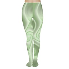 Fractal Green White St Patricks Day Tights by Wegoenart