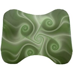 Fractal Green White St Patricks Day Head Support Cushion by Wegoenart