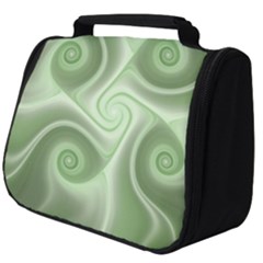 Fractal Green White St Patricks Day Full Print Travel Pouch (big)