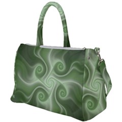 Fractal Green White St Patricks Day Duffel Travel Bag