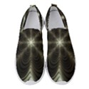 Fractal Silver Waves Texture Women s Slip On Sneakers View1