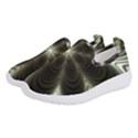 Fractal Silver Waves Texture Women s Slip On Sneakers View2