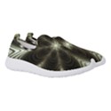 Fractal Silver Waves Texture Women s Slip On Sneakers View3