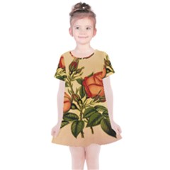 Vintage Flowers Floral Vintage Kids  Simple Cotton Dress by Wegoenart