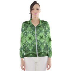 Fractal Green St Patrick S Day Windbreaker (women) by Wegoenart