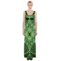 Fractal Green St Patrick S Day Maxi Thigh Split Dress View1