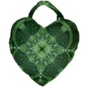 Fractal Green St Patrick S Day Giant Heart Shaped Tote View1