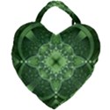 Fractal Green St Patrick S Day Giant Heart Shaped Tote View2