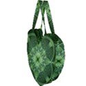 Fractal Green St Patrick S Day Giant Heart Shaped Tote View3