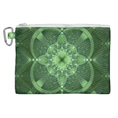 Fractal Green St Patrick S Day Canvas Cosmetic Bag (xl) by Wegoenart