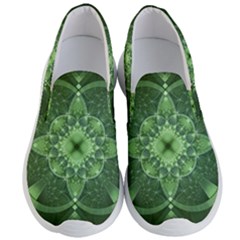 Fractal Green St Patrick S Day Men s Lightweight Slip Ons by Wegoenart