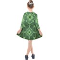 Fractal Green St Patrick S Day Kids  Quarter Sleeve Shirt Dress View2