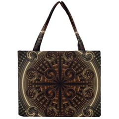 Fractal Circle Globes Geometric Mini Tote Bag by Wegoenart