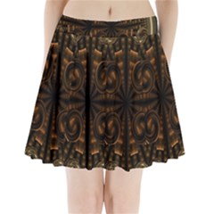 Fractal Circle Globes Geometric Pleated Mini Skirt by Wegoenart