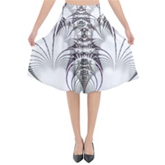 Fractal Delicate Intricate Flared Midi Skirt