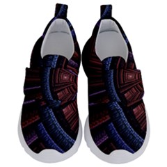 Fractal Circle Pattern Curve Velcro Strap Shoes by Wegoenart