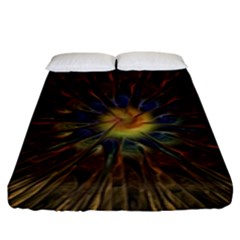 Fractal Golden Spiral Geometry Fitted Sheet (king Size) by Wegoenart