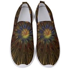 Fractal Golden Spiral Geometry Men s Slip On Sneakers by Wegoenart