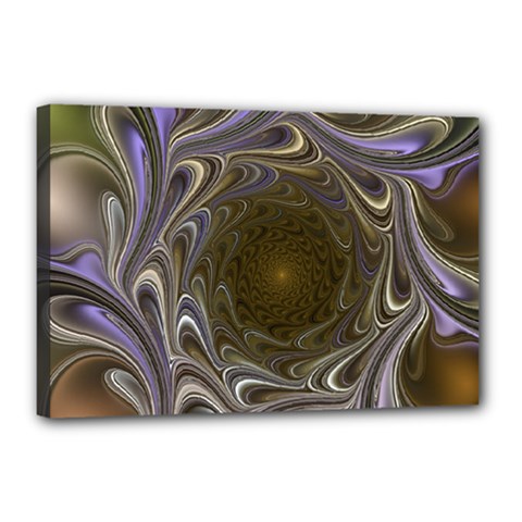 Fractal Waves Whirls Modern Canvas 18  X 12  (stretched) by Wegoenart