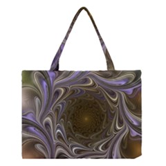 Fractal Waves Whirls Modern Medium Tote Bag by Wegoenart