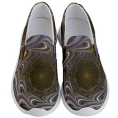 Fractal Waves Whirls Modern Men s Lightweight Slip Ons by Wegoenart