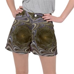 Fractal Waves Whirls Modern Stretch Ripstop Shorts by Wegoenart