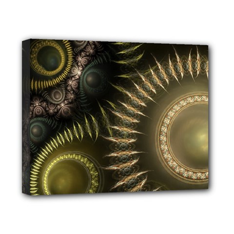 Fractal Steampunk Gears Fantasy Canvas 10  X 8  (stretched) by Wegoenart